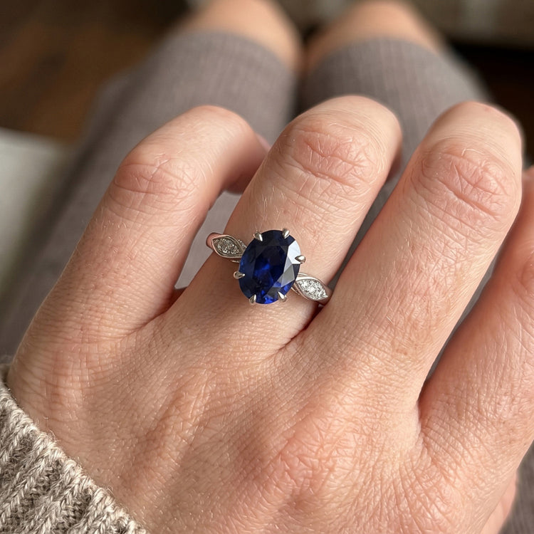 Bague Saphir Naturel 3.50 Carats