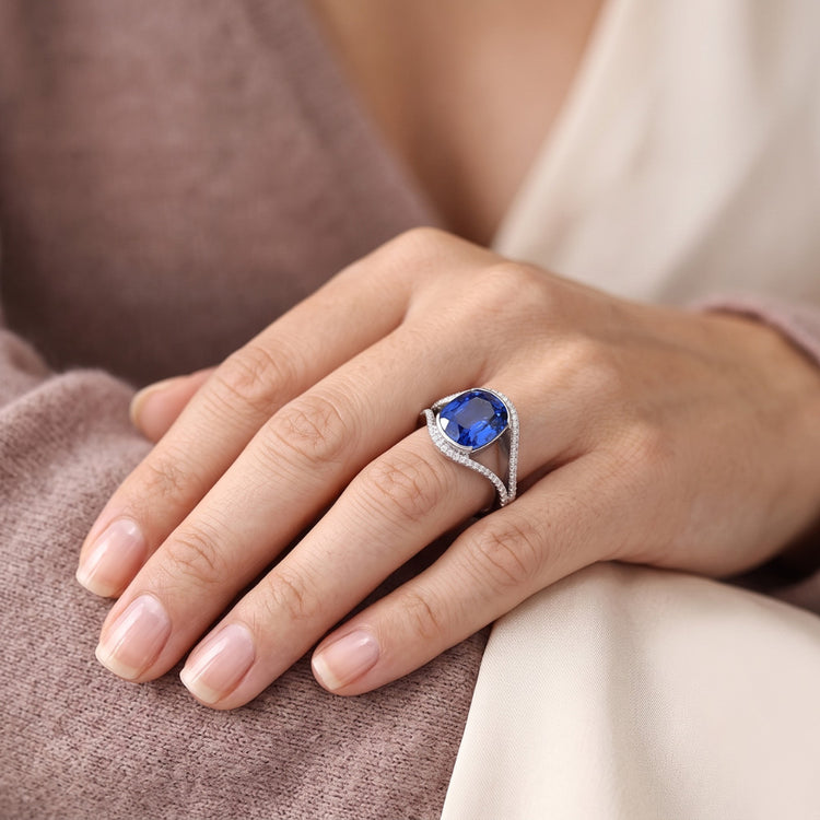 Bague Saphir Naturel 4.50 Carats