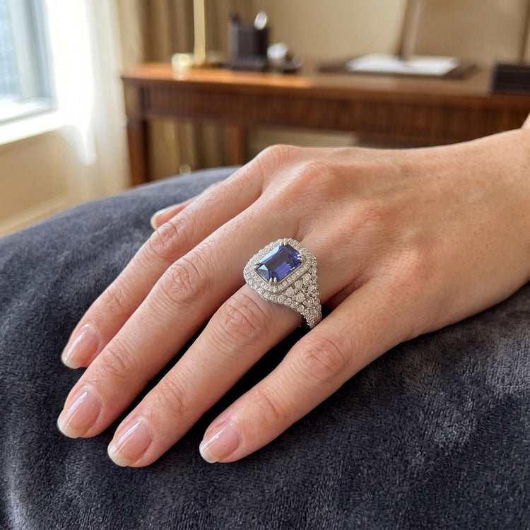 Bague Saphir Naturel 4.50 Carats