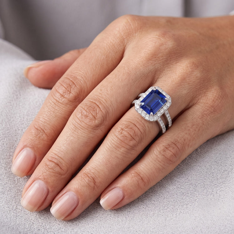 Bague Saphir Naturel 4.50 Carats