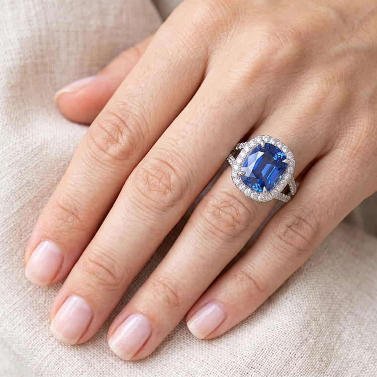 Bague Saphir Naturel 6 Carats