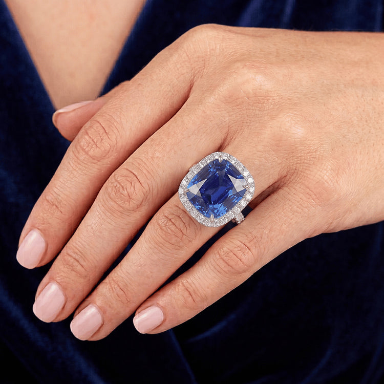 Bague Saphir Naturel 9.75 Carats