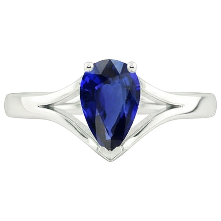 Bague Saphir Solitaire Madagascar Poire