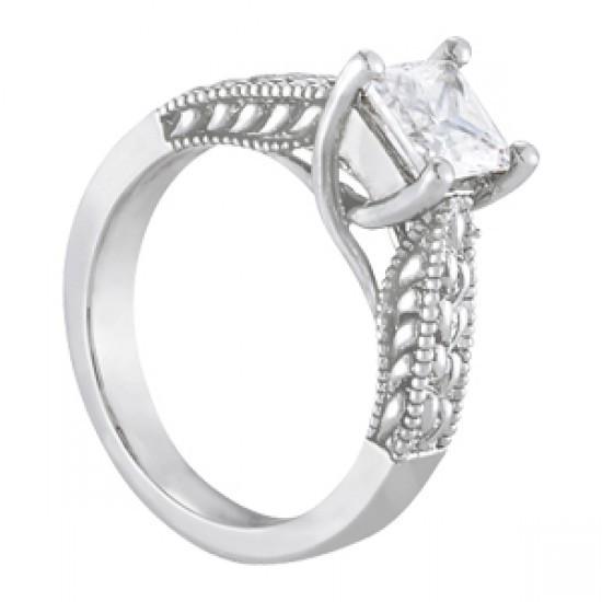 Bague Solitaire 1.25 Carats Réel Diamant Taille Princesse Nouveau
