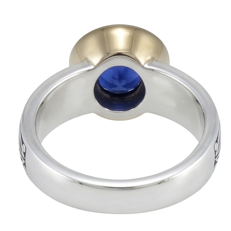 Bague Solitaire 2 Carats Ronde Tanzanite AAA Bijoux De Style Antique