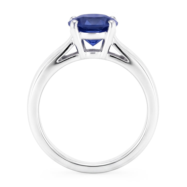 Bague Solitaire 3 Carat Ceylan Saphir Set 14K Nouveau