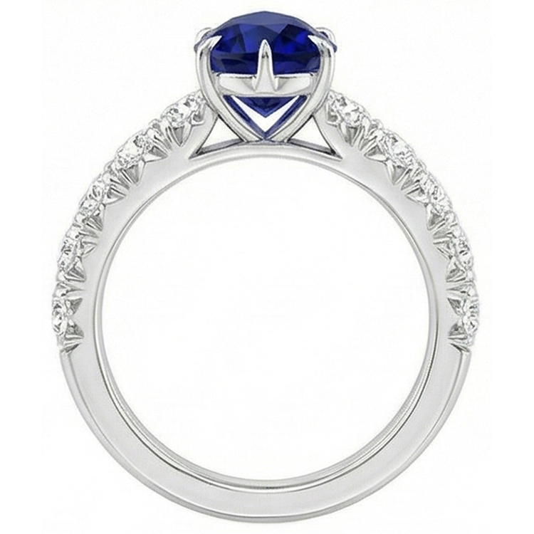 naturel pear diamant 5carats bague détail rapproché