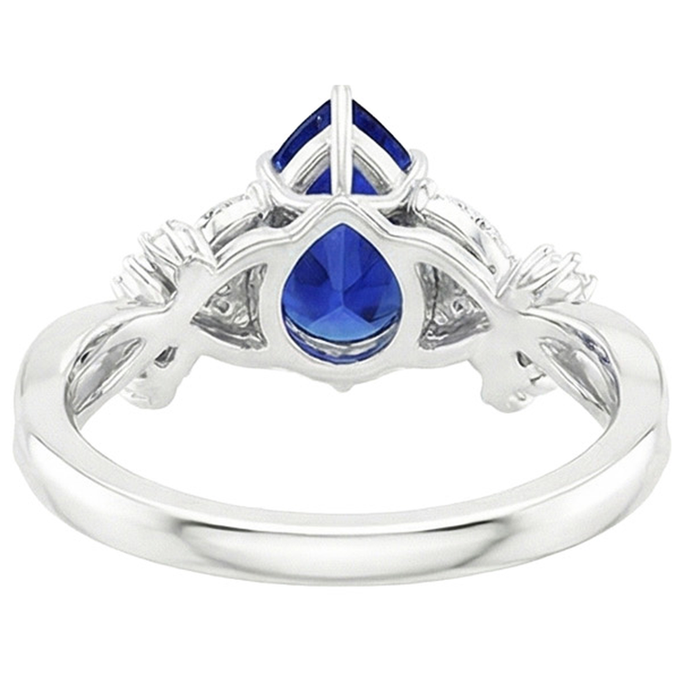 naturel marquise diamant 3.75carats bague vue de dessus