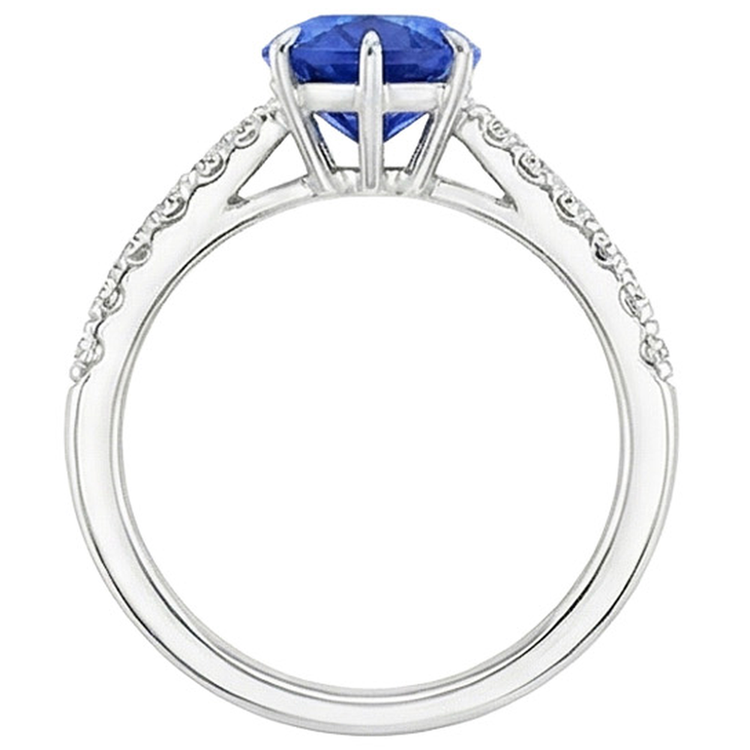 naturel pear diamant 5carats bague détail rapproché