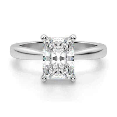 Bague Solitaire Avec Réel Diamant Éclatant