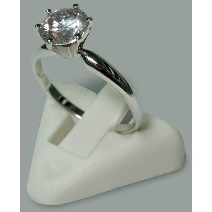 Bague Solitaire De Fiançailles Naturel Diamant Rond 1.75 Carat Or Blanc 14K Nouveau