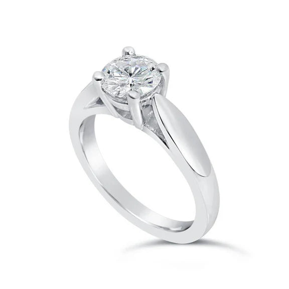 Bague Solitaire De Mariage En Réel Diamant Rond De 1.50 Carat