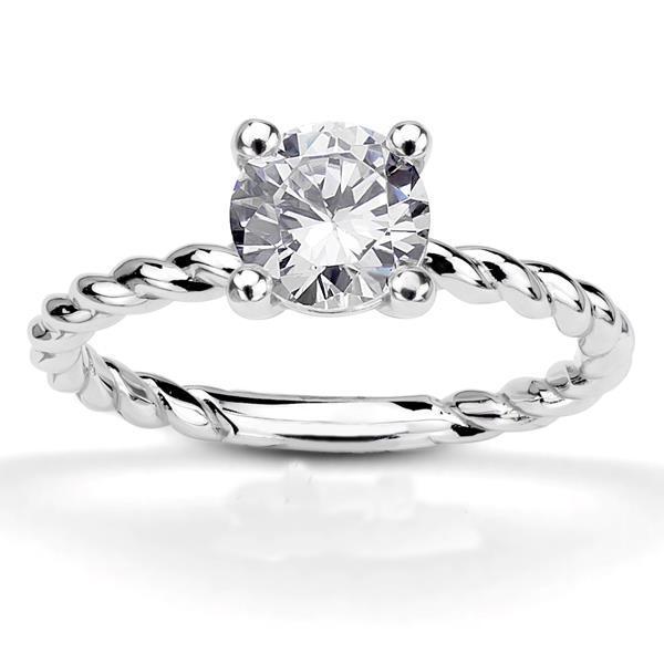 Bague Solitaire De Mariage En Véritable Diamant Taille Brillant Rond De 2,25 Ct