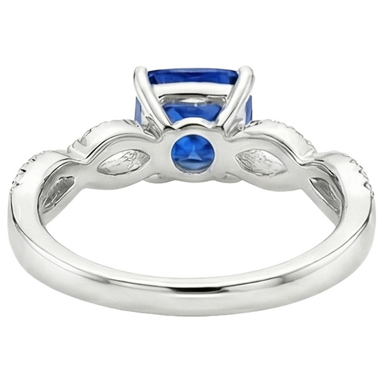 naturel round diamant 2.75carats bague sur blanc