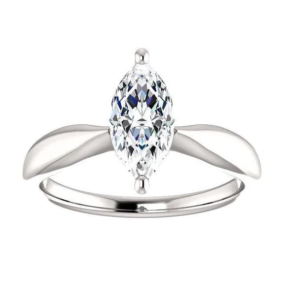 Bague Solitaire Marquise Réel Diamant 2.50 Carats