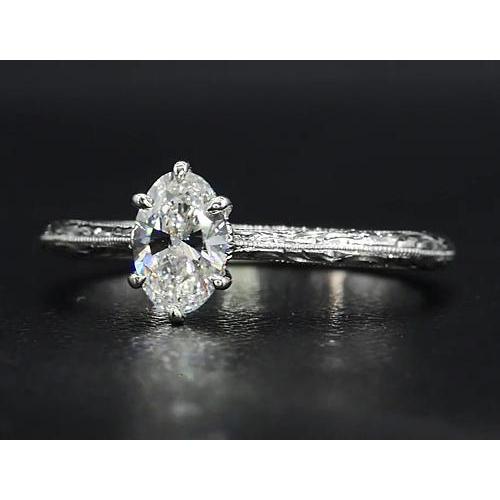 Bague Solitaire Naturel Diamant 1.50 Carats Bijoux Style Vintage