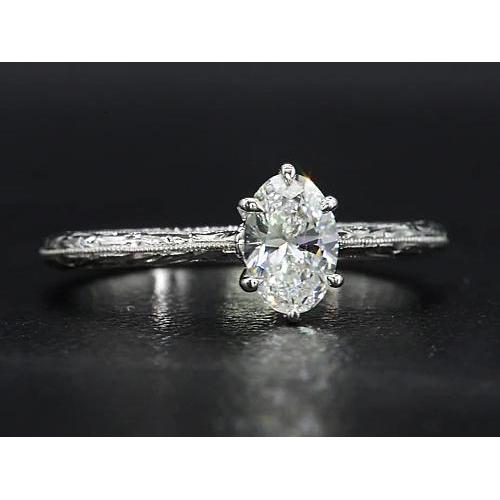 Bague Solitaire Naturel Diamant 1.50 Carats Bijoux Style Vintage