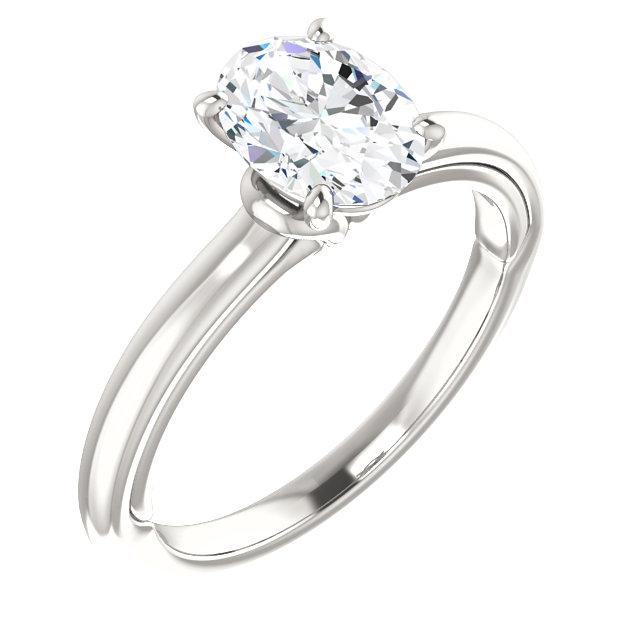 Bague Solitaire Naturel Diamant 5 Carats Sertissage Cathédrale Or Blanc 14K
