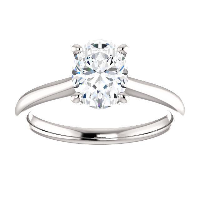 Bague Solitaire Naturel Diamant 5 Carats Sertissage Cathédrale Or Blanc 14K