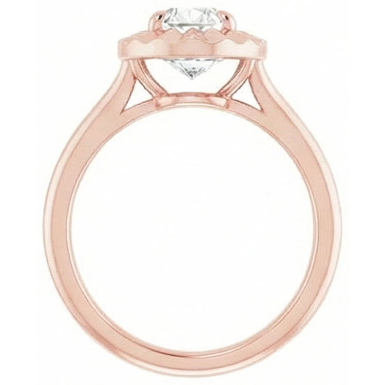 naturel pear diamant 14carats bague vue de dessus