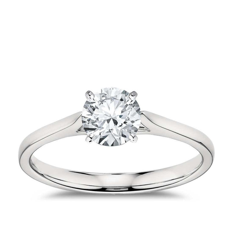 Bague Solitaire Naturel Diamant Taille Ronde 1.90 Carat Or Blanc 14K