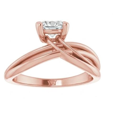 naturel cushion diamant 5carats bague vue de profil
