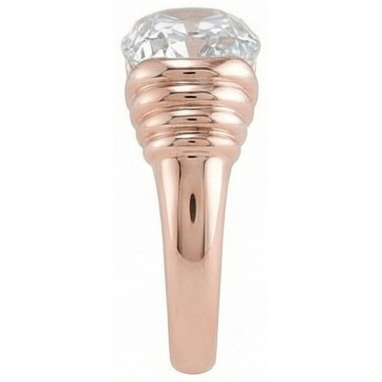 Bague Solitaire Or Rose Coussin Réel Diamant Taille Ancienne Mine 2.25 Carats