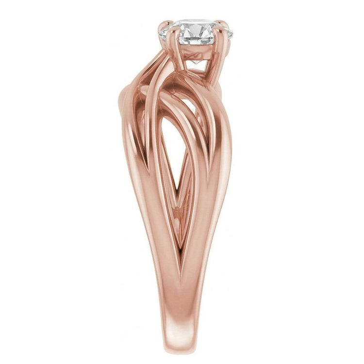 Bague Solitaire Ovale Or 14K Vieux Naturel Diamant Européen Bijoux 2 Carats