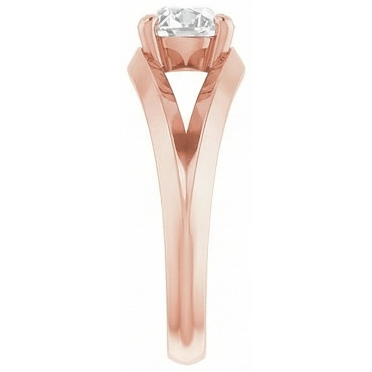 naturel oval diamant 3carats bague vue de dessus