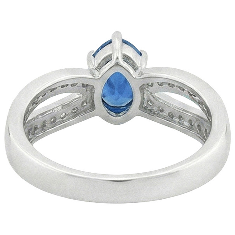 naturel pear diamant 3.50carats bague détail rapproché