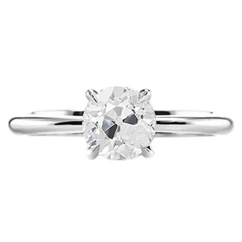 Bague Solitaire Pour Femme De 1 Carat Ancienne Mine Cut Véritable Diamond Prong Set Bijoux