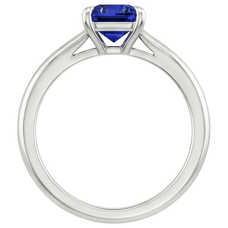 naturel radiant saphir 3carats bague angle de côté