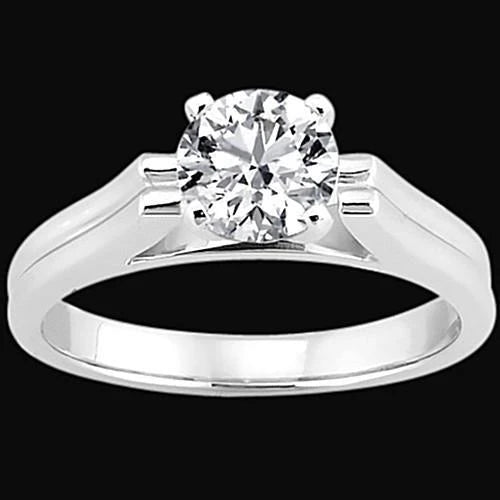 Bague Solitaire Réel Diamant 2.50 Carats Or Blanc Nouveau