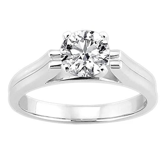 Bague Solitaire Réel Diamant 2.50 Carats Or Blanc Nouveau