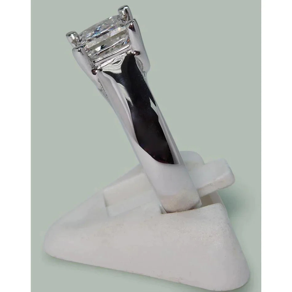 Bague Solitaire Réel Diamant Princesse Scintillante