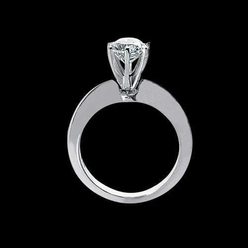Bague Solitaire Réel Diamant Scintillant 1.51 Carat Femme Bijoux