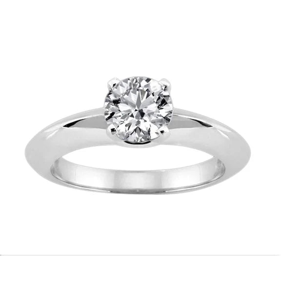 Bague Solitaire Réel Diamant Scintillant 1.51 Carat Femme Bijoux