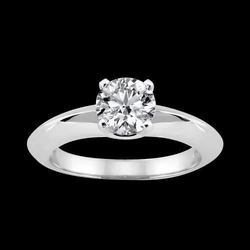 Bague Solitaire Réel Diamant Scintillant 1.51 Carat Femme Bijoux