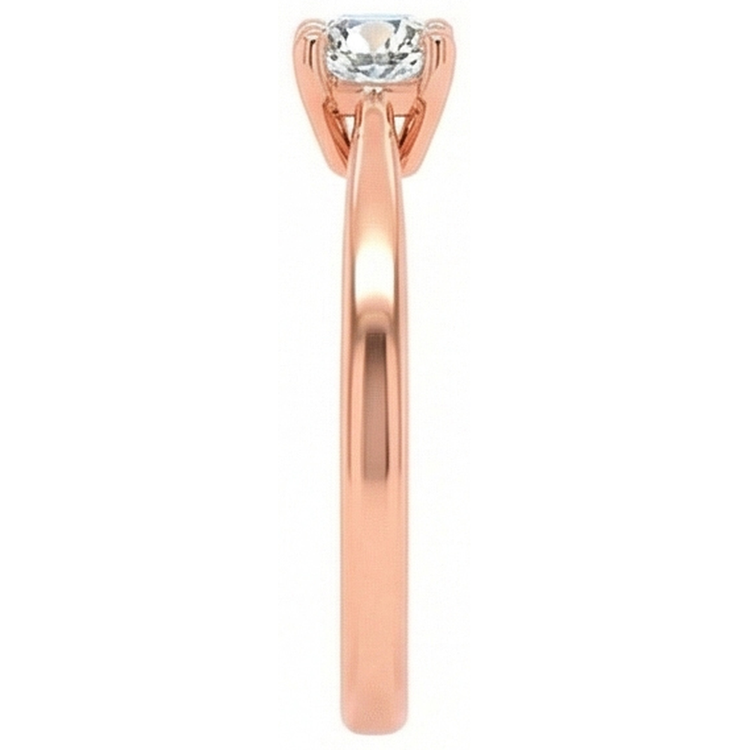 naturel round diamant 0.75carats bague vue de dessus