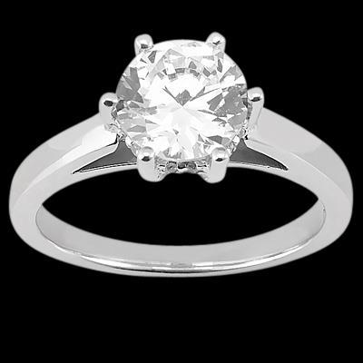 Bague Solitaire Ronde Réel Diamant 3 Carats Bijoux Dame