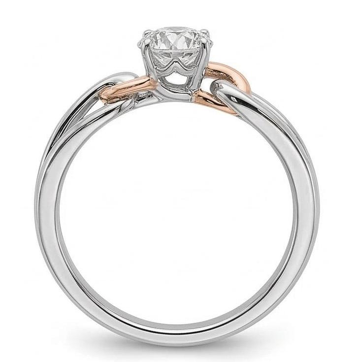 naturel round diamant 1carats bague vue de dessus