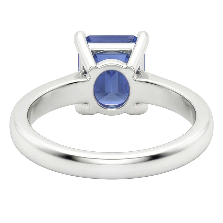 Bague Solitaire Saphir Bleu 2 Carats