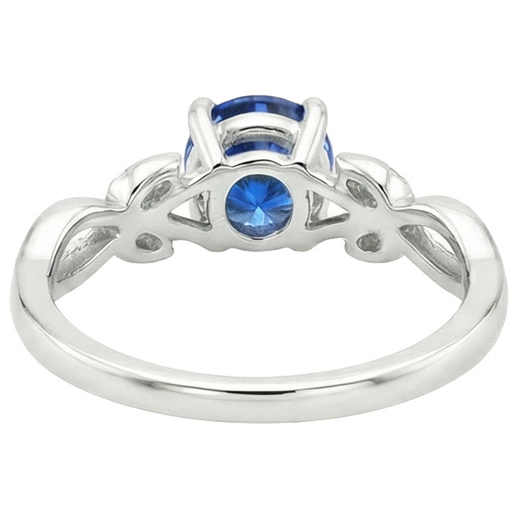 naturel round diamant 2carats bague sur blanc