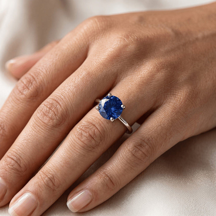 Bague Solitaire Saphir GIA CERTIFIÉ 2,46 Carats