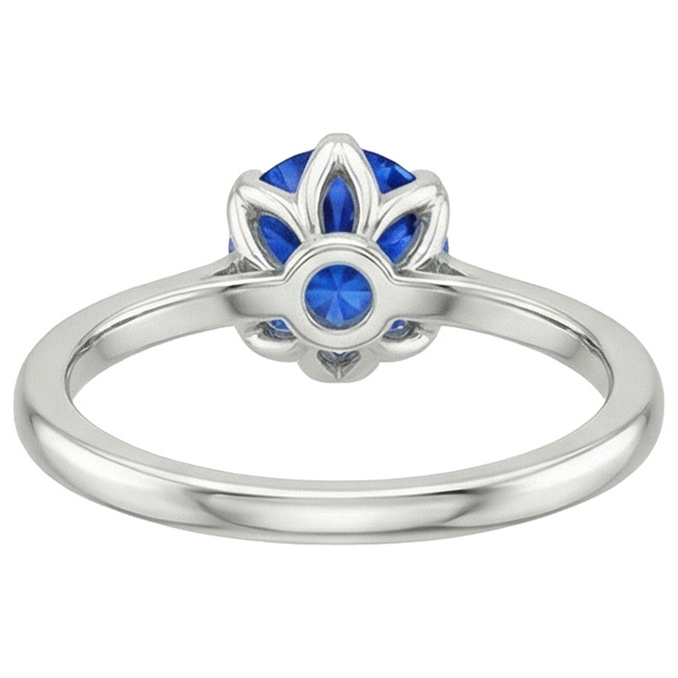 naturel round diamant 2carats bague sur blanc