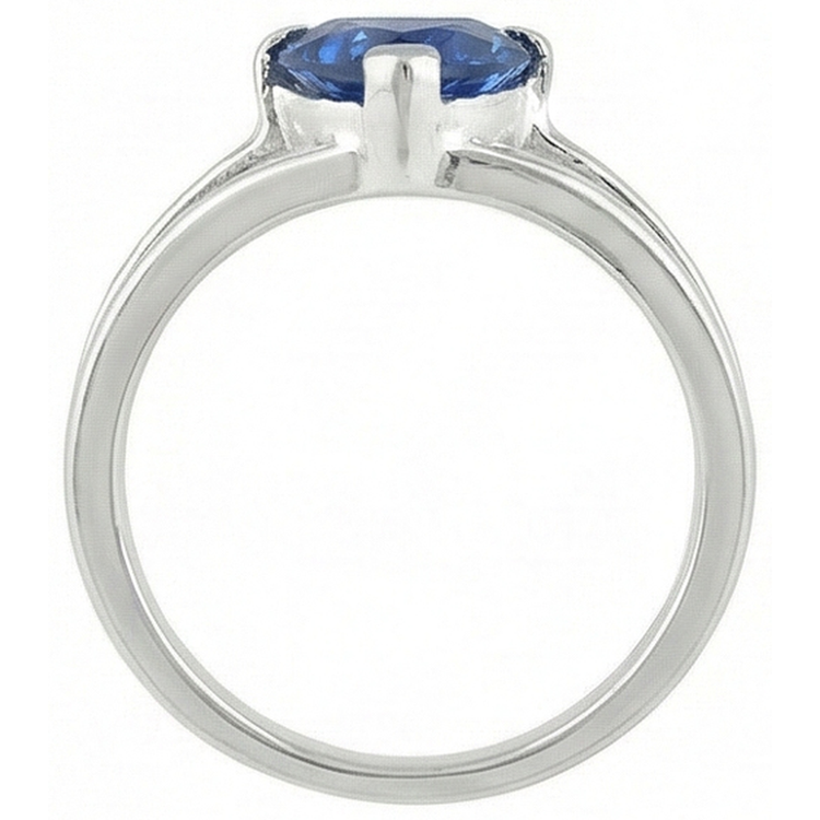 naturel trillion saphir 1carats bague sur blanc