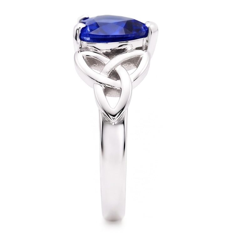 Bague Solitaire Taille Coeur Style Vintage Saphir Sri Lankais 2 Carats