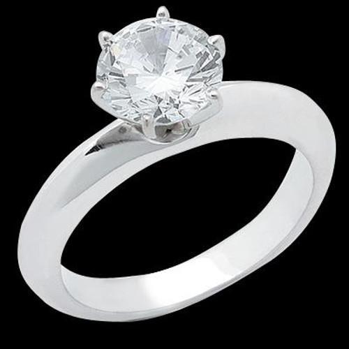 Bague Solitaire Véritable Diamant 2 Ct Anniversaire De Mariage