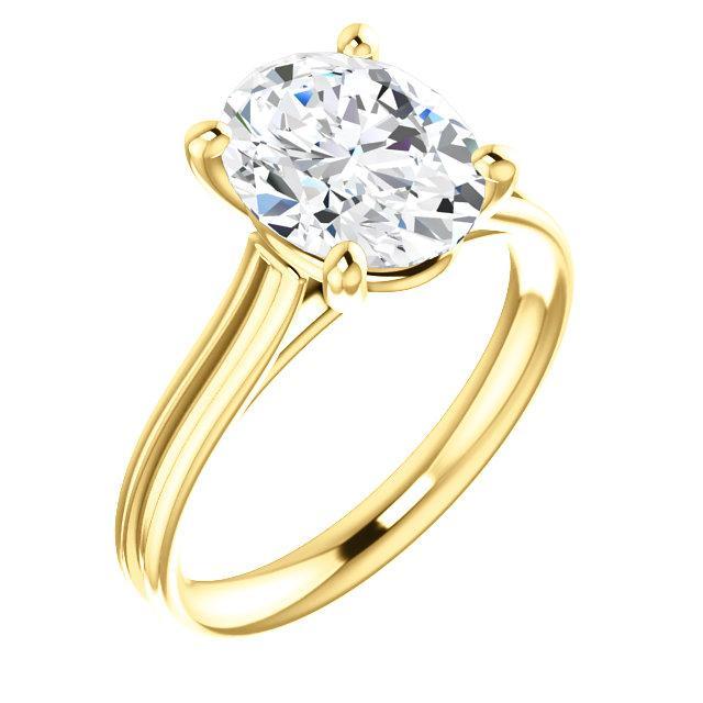 Bague Solitaire Véritable Diamant 5 Carats Femme Or Jaune Bijoux