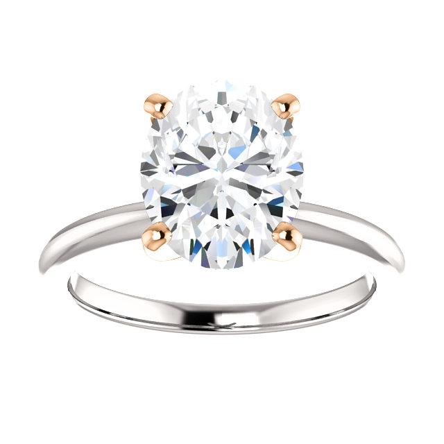 Bague Solitaire Véritable Diamant Bicolore 5 Carats Femme Bijoux